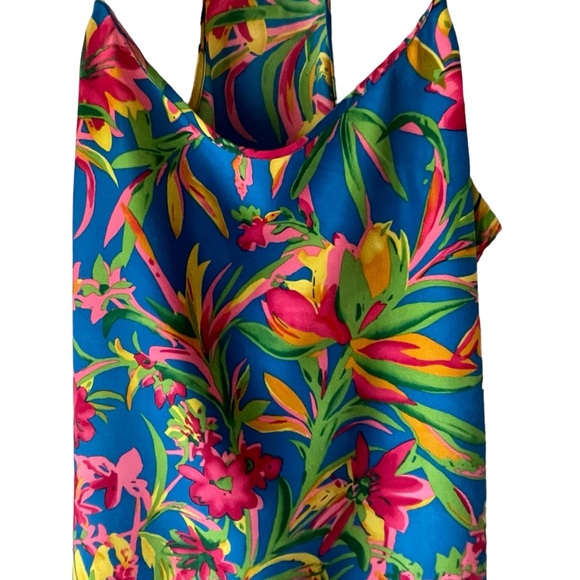J.Crew Tropical Racer Back Halter Spaghetti straps Racerback Tank - Picture 3 of 7